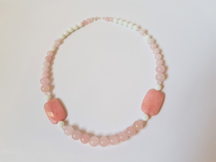 Colier din agate si cuart roz [3]