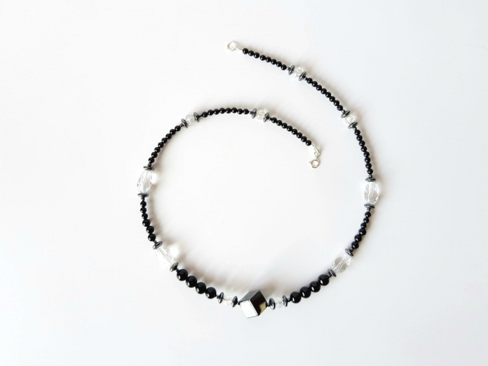 Colier handmade din onix si hematit [2]