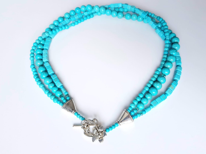 Colier multisir din turcoaz reconstituit [3]