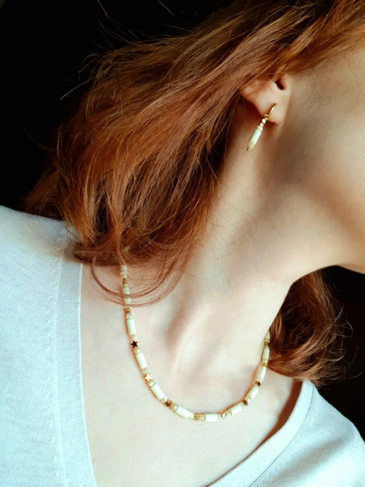 Set colier, cercei si bratara cu agate, sidef si hematit [3]