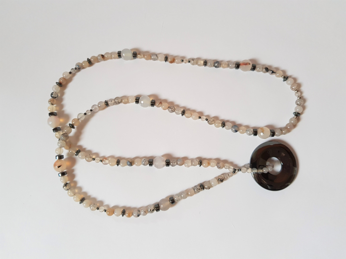 Set colier si cercei cu agate si hematite [6]