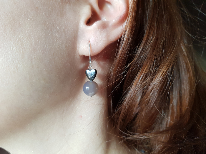 Set colier si cercei cu hematite si agate [3]