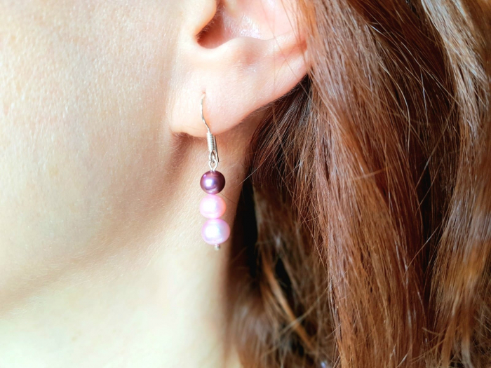 Set colier si cercei din perle multicolore [4]