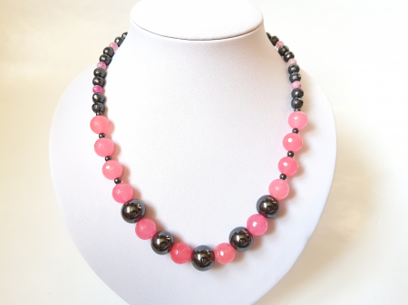 Colier cu cuart cherry si hematite [2]