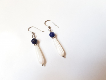 Cercei cu lapis lazuli si sidef [1]