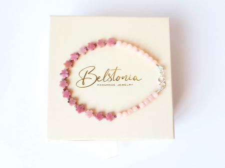 BRATARI - Bratara din rodonit, jad roz si turmalina roz