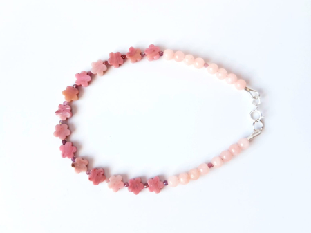 Bratara din rodonit, jad roz si turmalina roz [1]