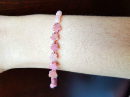 Bratara din rodonit, jad roz si turmalina roz [3]