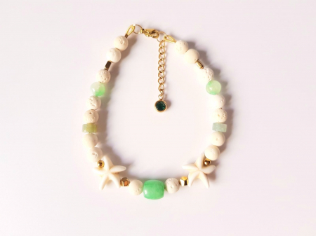 BRATARI - Bratara jad, howlit, lava alba, agate, hematit