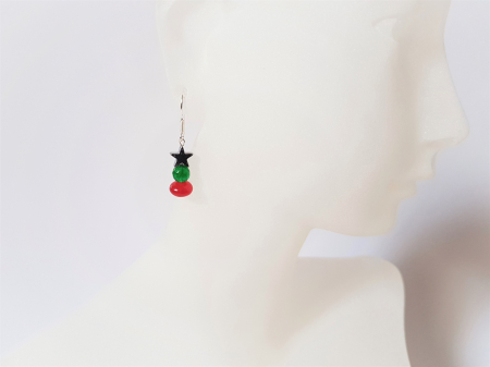 Cercei Christmas cu jad si hematite [2]