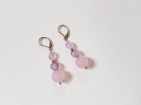 Cercei cu agate lila [3]