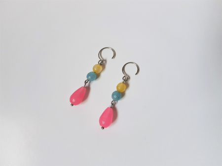 CERCEI - Cercei multicolori de jad