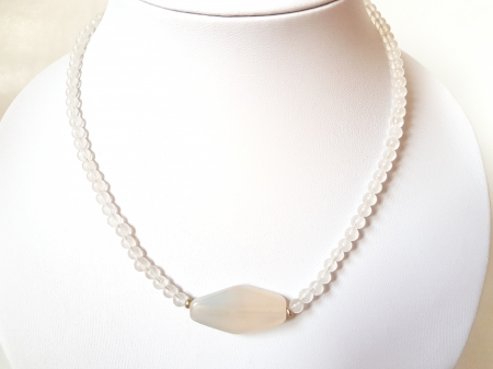 Colier choker din cuart alb translucid [1]