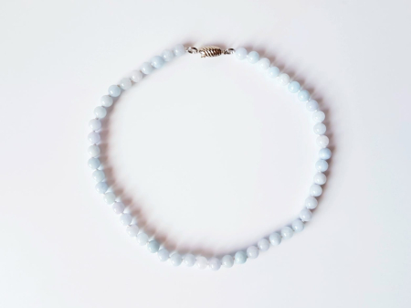 Colier clasic cu calcedonie bleu [1]
