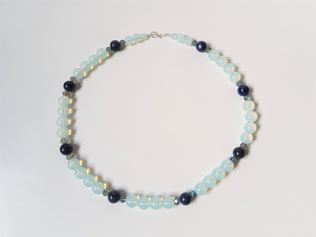 Colier clasic cu lapis lazuli si opalit [3]