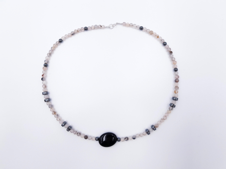 Colier cu agate, hematit si onix [2]