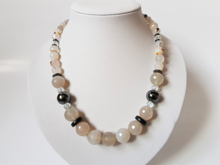 Colier cu agate, hematite si cuart rutilat [1]