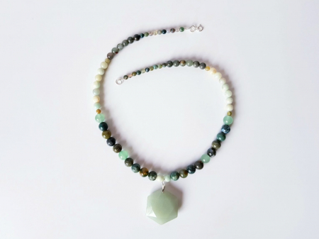 Colier cu agate indiene, aventurin si amazonit [2]