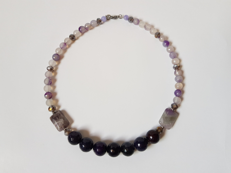 Colier cu agate mov [3]