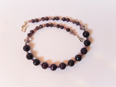 Colier cu agate mov si ametist [4]