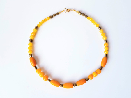 Colier cu jad galben si hematit auriu [1]