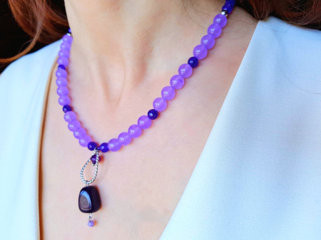 Colier cu jad mov si jad lila [1]