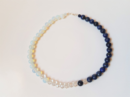 Colier cu lapis lazuli, opalit si cristale [3]