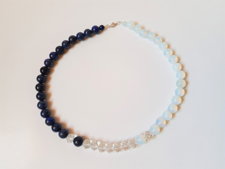 Colier cu lapis lazuli, opalit si cristale [1]
