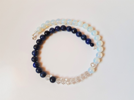 Colier cu lapis lazuli, opalit si cristale [4]