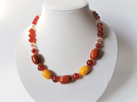 Colier de agate, cuart si jad [3]
