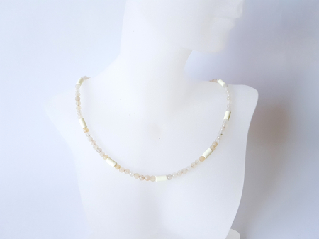 Colier de agate mici bej [3]