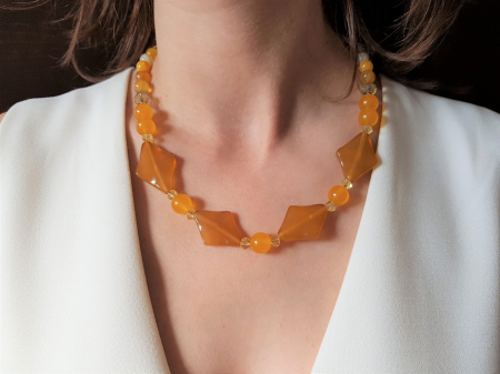 Coliere Handmade Medii - colier agate