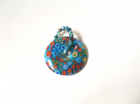 Colier de jad si opalit, cu pandantiv lampwork detasabil [5]