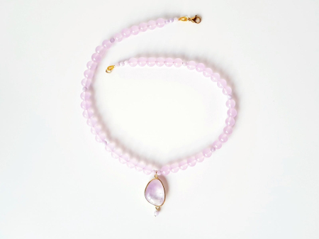 Colier din jad lila cu pandantiv ametist [4]