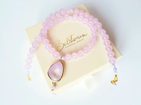 Colier din jad lila cu pandantiv ametist [5]