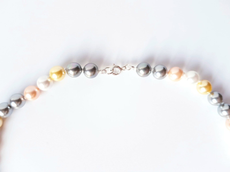 Colier din perle de scoică – 4 culori (alb, roz, gri, galben) [3]