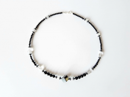 Colier handmade din onix si hematit [3]