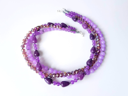 Colier multisir cu jad mov si jad lila [2]