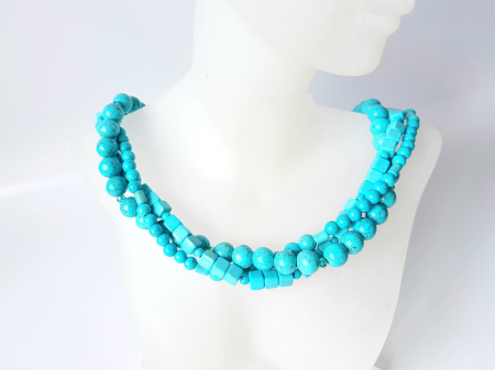 Colier multisir din turcoaz reconstituit [5]