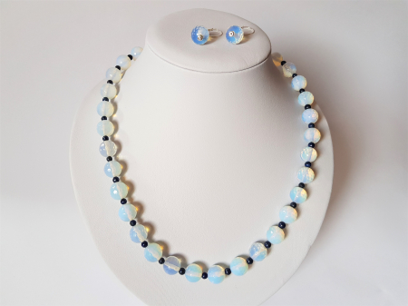 Set colier si cercei cu opalit si lapis lazuli [3]