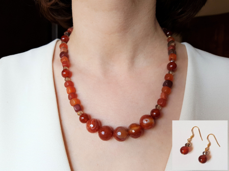 SETURI - Set colier si cercei de toamna cu agate