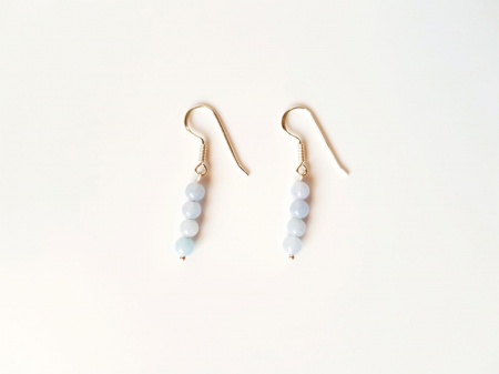 Set colier si cercei din agate bleu [2]