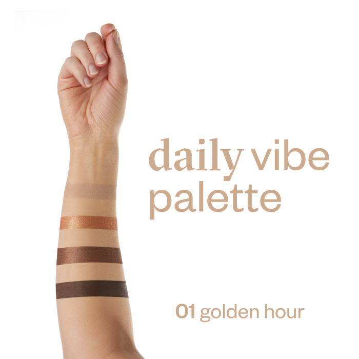 Paletă PAESE Daily Vibe 01 Golden Hour, patru farduri, 4,5 g [8]