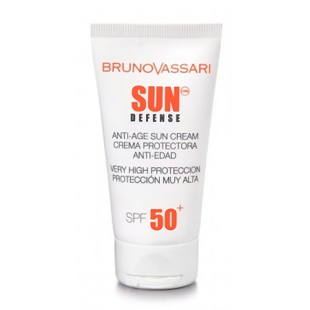 Cremă pentru ten - Crema anti-age pentru protectie solara cu SPF50+, gama Sun Defense - 50ml Bruno Vassari