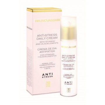 Îngrijire Ten - Bruno Vassari Anti-Stress Daily Cream pentru ten normal și mixt, 50 ml