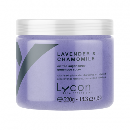 Exfoliant Corp - Exfoliant din zahar fara ulei, Sugar scrub Relaxing Lavander and Chamomile - 520g