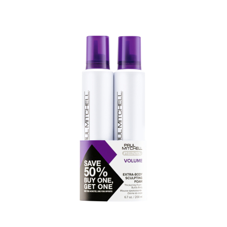 Promoții - Pachet Paul Mitchell Extra-Body Sculpting Foam, două flacoane de 200 ml