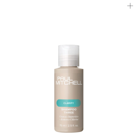 Șampon Profesional - Șampon clarifiant Shampoo Three Paul Mitchell pentru clor și minerale, 75 ml
