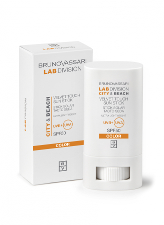 SunCare - STICK DE PROTECTIE SOLARA COLORAT CU SPF50, CITY&BEACH VELVET TOUCH SUN COLOR - 17g Bruno Vassari