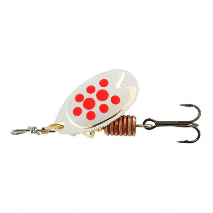 Lingurita rotativa Abu Garcia Fast Attack Spinners 10 g Silver-Red Dot [1]